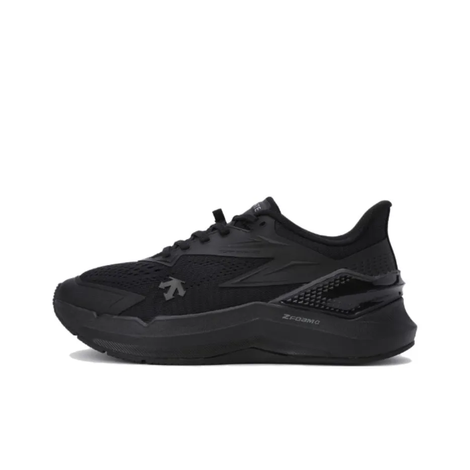 DESCENTE MOVESTEP Slip-resistant и дышащие низкие беговые кроссовки унисекс черные