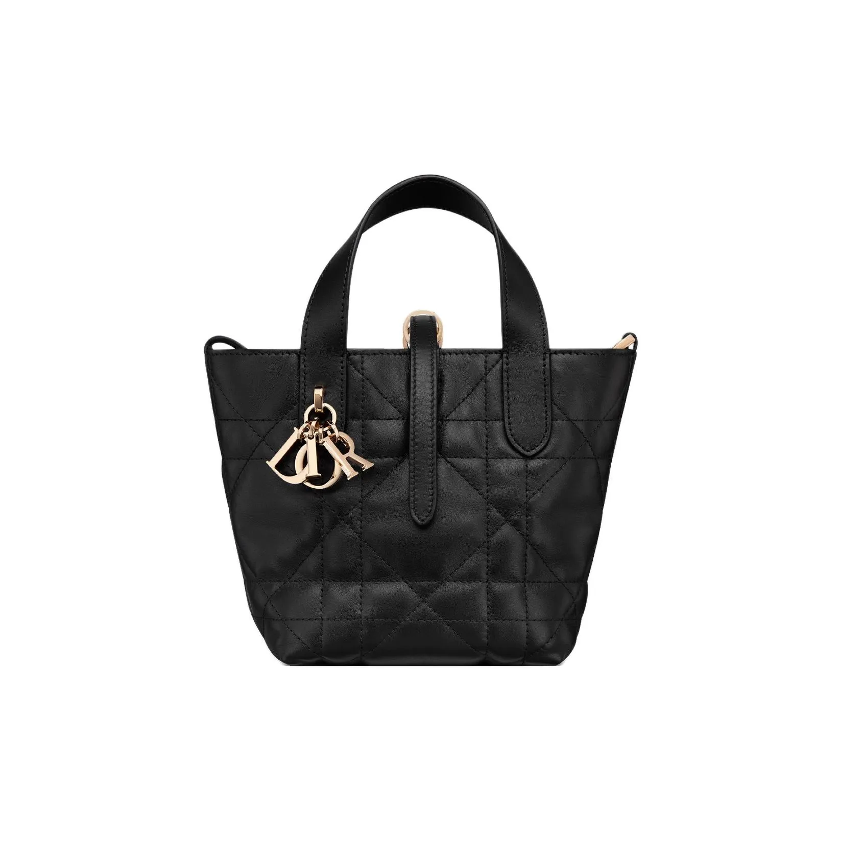 DIOR Toujours Calfskin Tote Bag, Shopping Bag, Shoulder Bag, Handbag Regular Women's Black