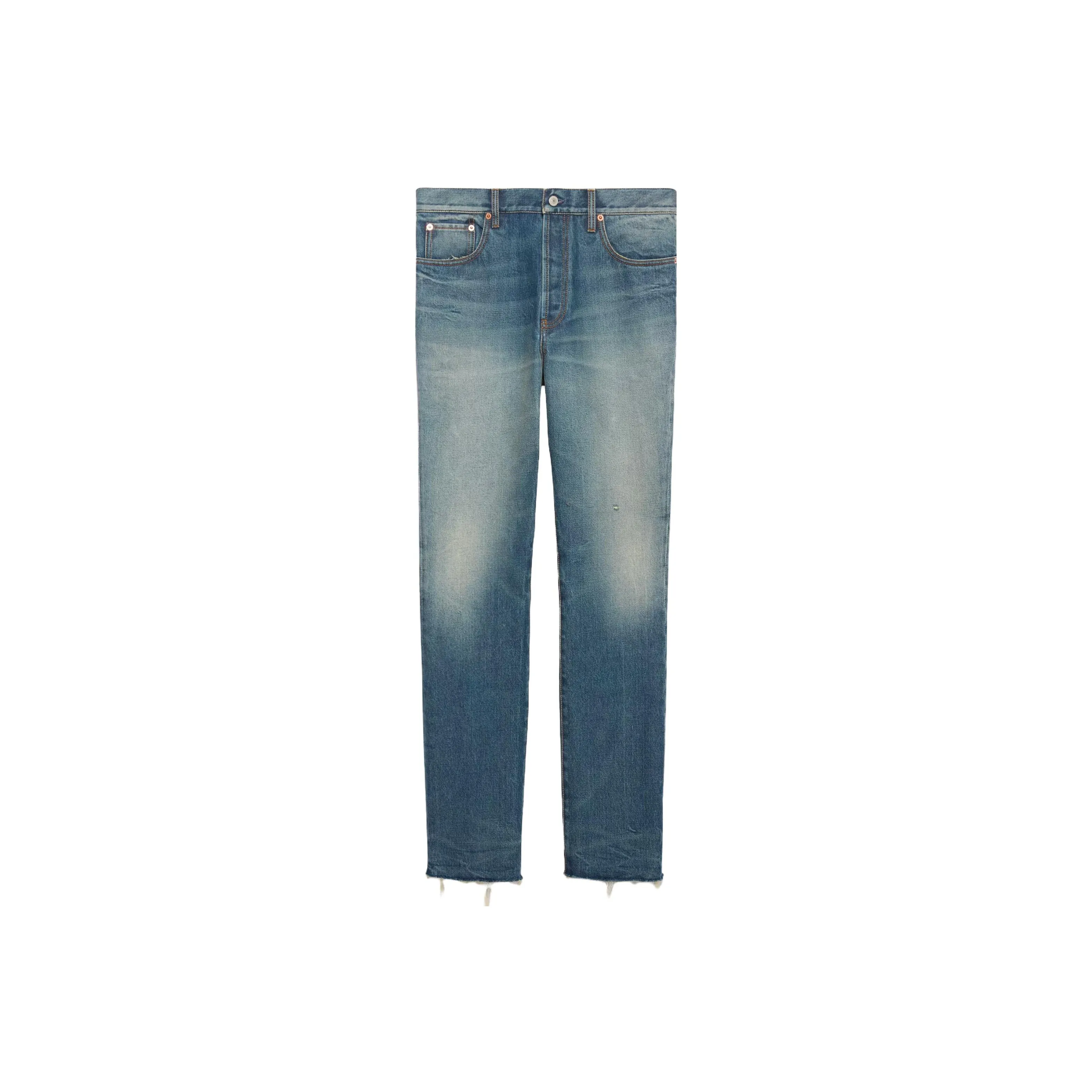 GUCCI Logo Patch Straight-Leg Jeans