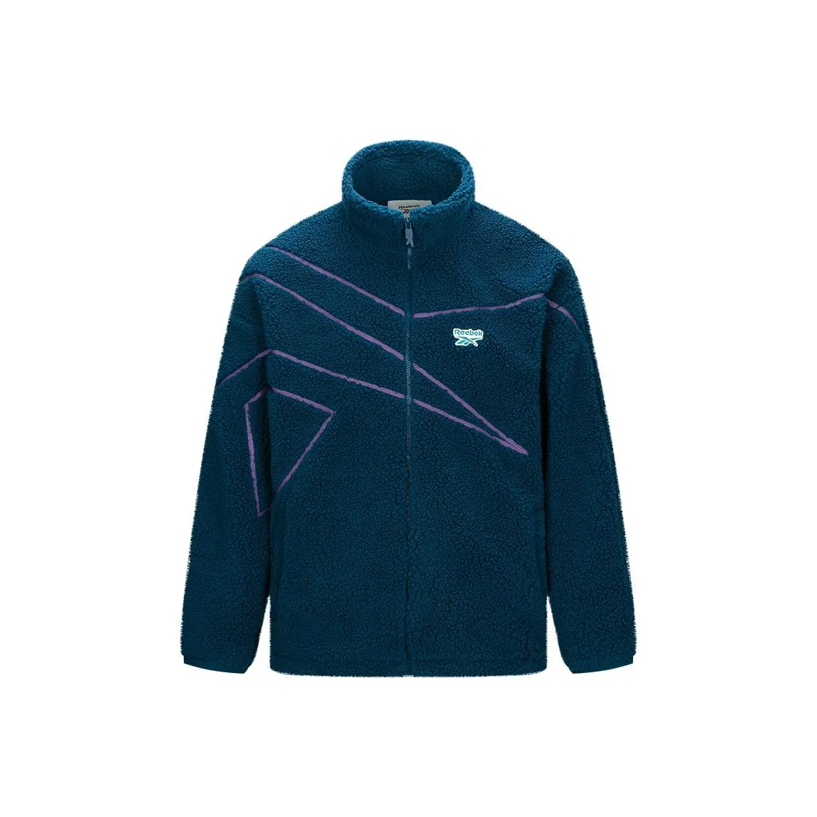 Reebok совместный бренд Спортивный ретро стиль Воротник-стойка Куртки Унисекс Legion Синий