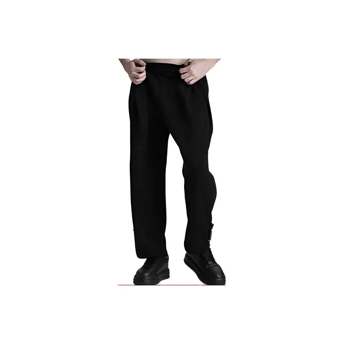 NORVINCY Western Elasticated Drawstring Elasticated Cuff Casual Pants Unisex