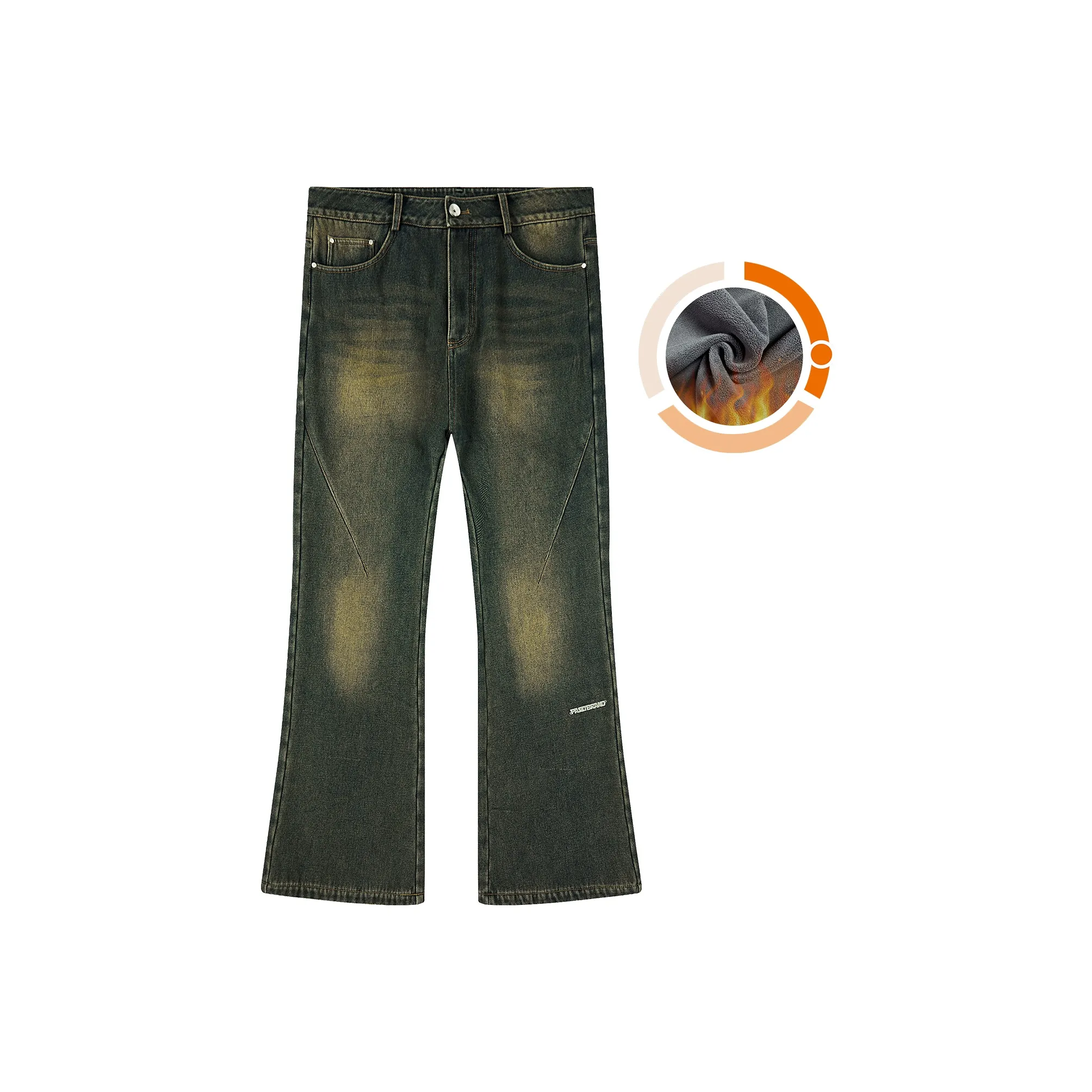 PASET Джинсы Унисекс Винтаж Синий