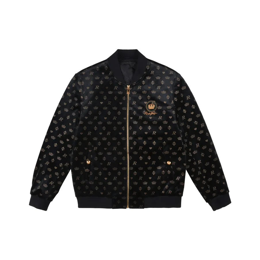 Raidy Boer Пуховая куртка Мужская Черный Цветочный