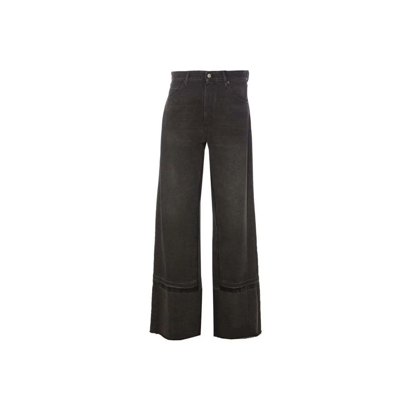 MM6 Maison Margiela Logo Patch Wide Leg Jeans