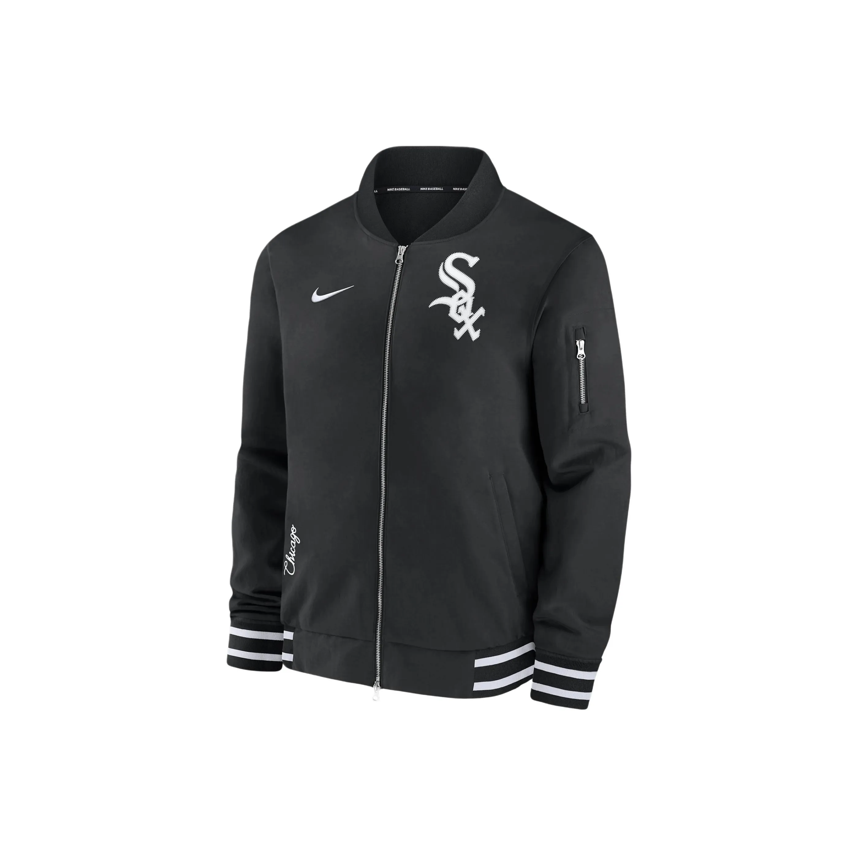 Nike Chicago White Sox Authentic Collection Dugout Men's Nike Mlb Full Zip Bomber Jacket