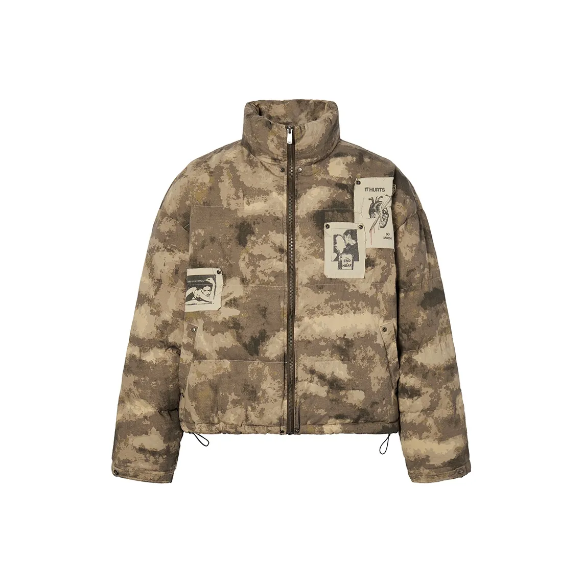 ROCAWEAR Пуховик Унисекс Хаки Камуфляж