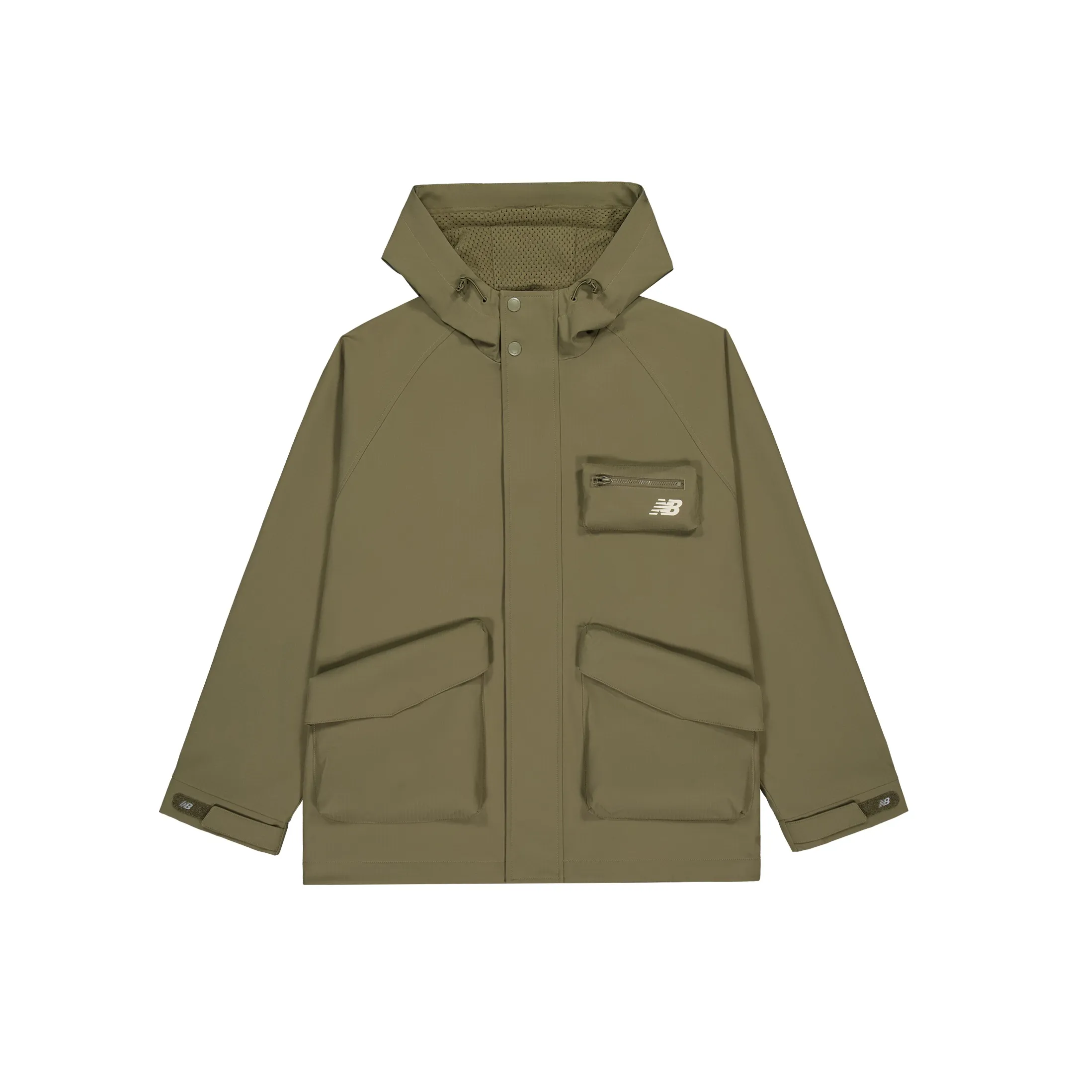 New Balance совместный бренд Повседневный Универсальный Удобный С капюшоном Ткани вязаные Куртки Пальто Унисекс Армейский зеленый