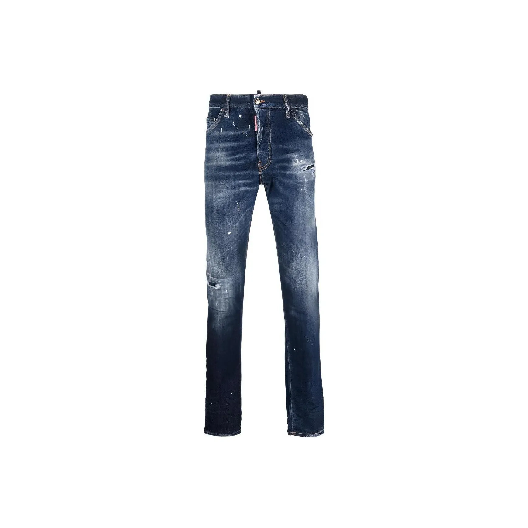Dsquared2 Logo Patch Distressed Jeans