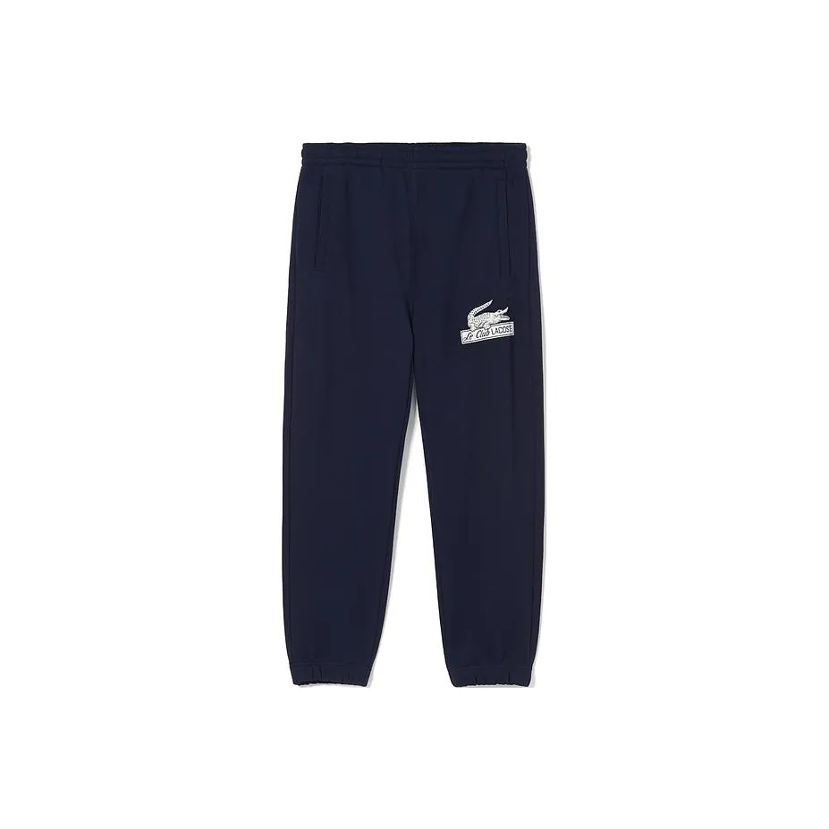 Вязаные тренировочные брюки LACOSTE Collaboration Мужские Темно-синие