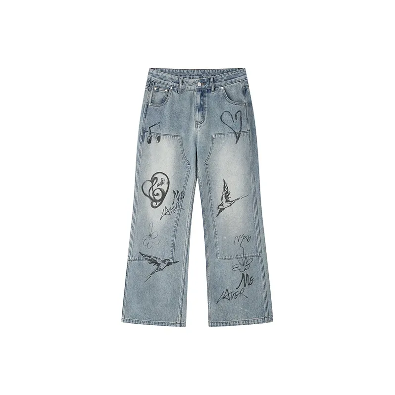 LOVE ME LATER Jeans Unisex Light Denim Blue