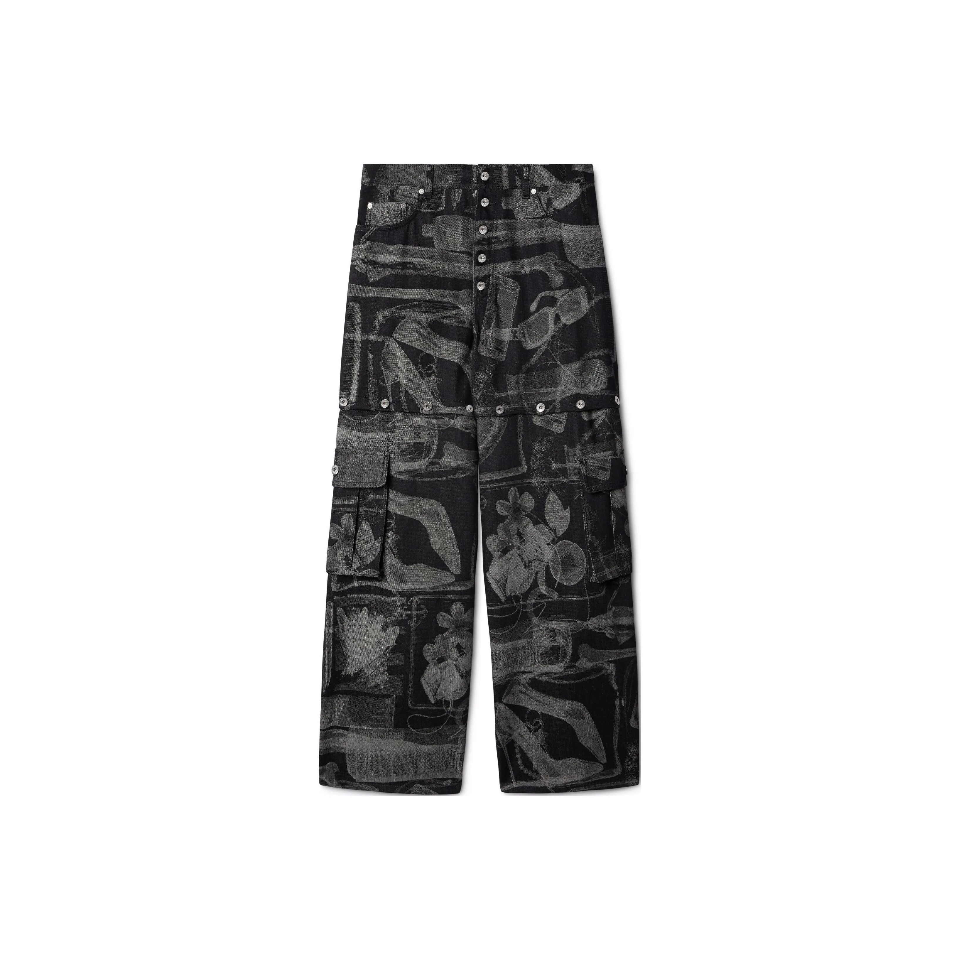 OFF WHITE Loose Fit Jeans Men's Black