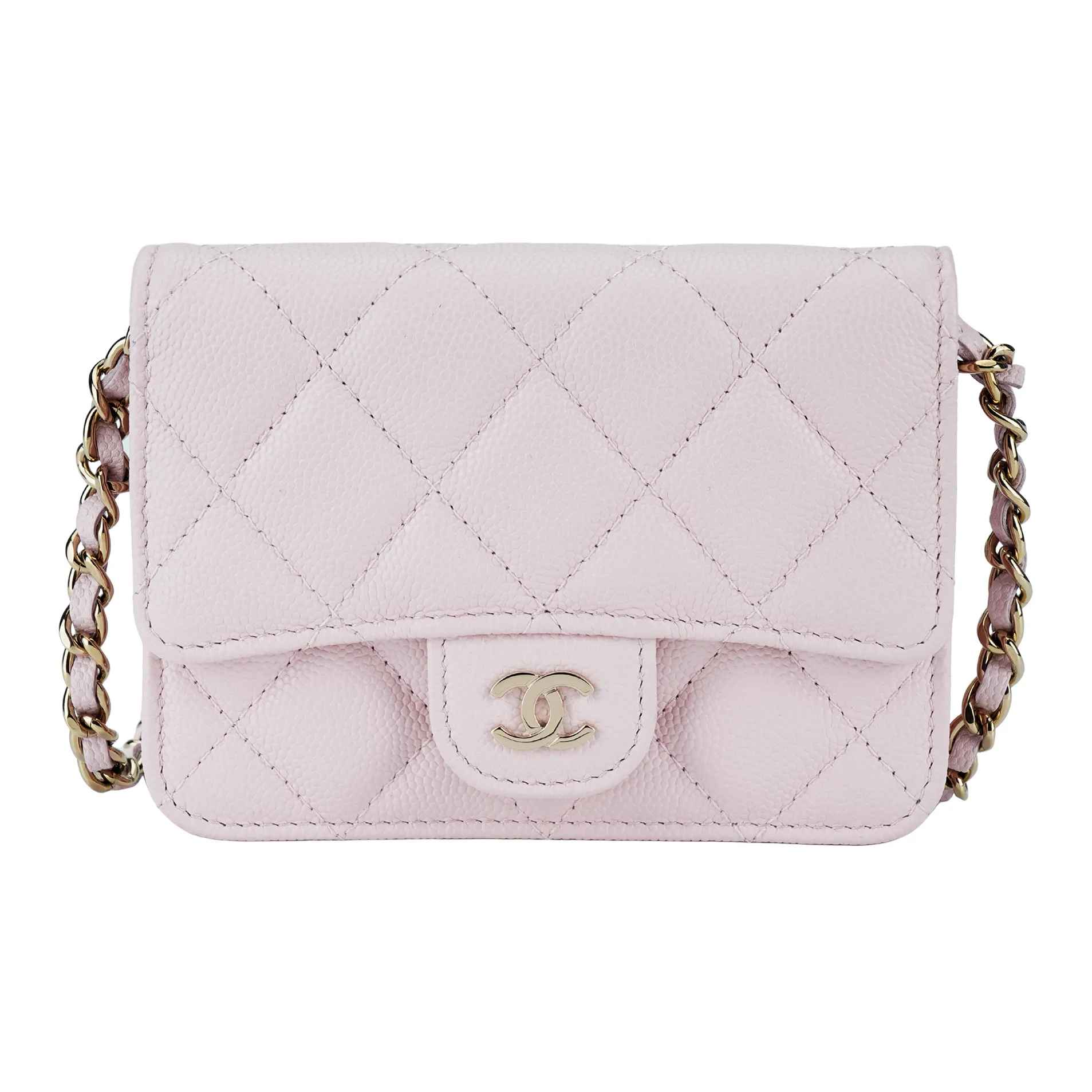 CHANEL 22SS Cow Leather Evening Bag, Coin Purse, Shoulder Bag, Crossbody Bag Mini Women's Pink