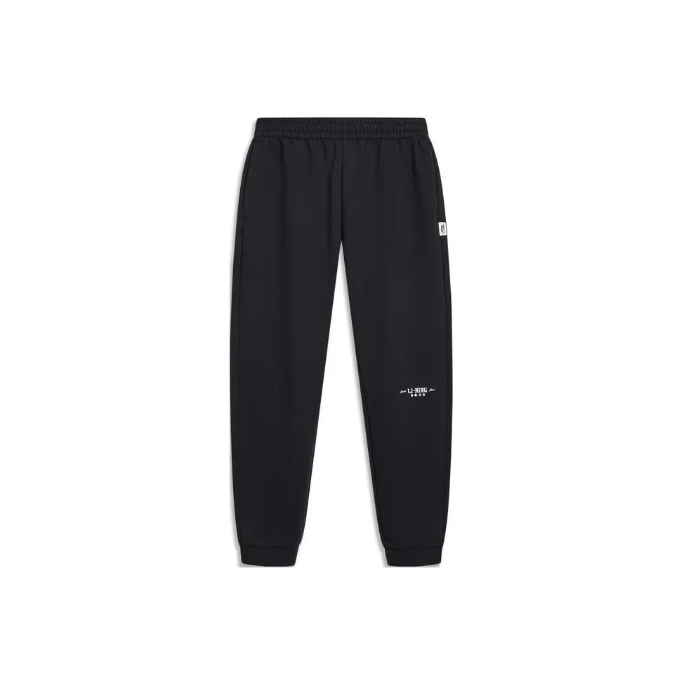 LiNing Sports Trend Series Knitted Sports Pants Men's Black