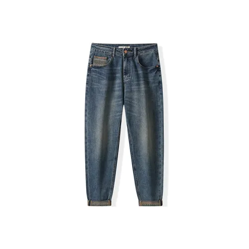 HALEBOSS Blue Мужские Джинсы