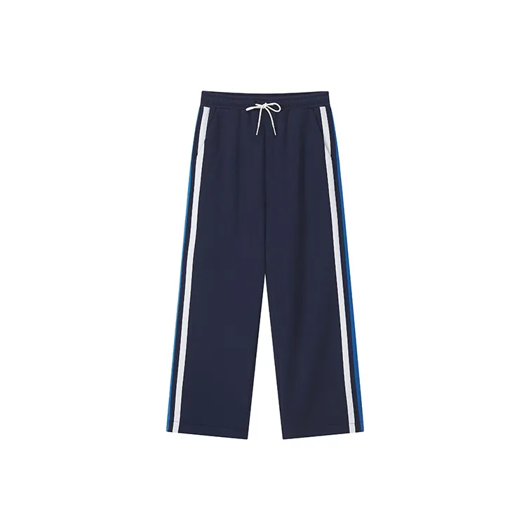 YOSHIYOYI Темно-синие унисекс вязаные тренировочные брюки