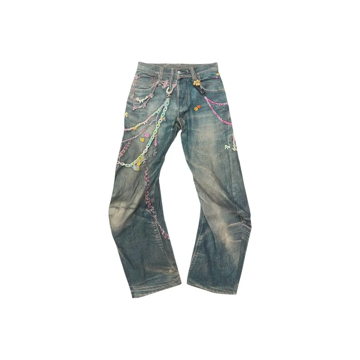 Acne Studios Loose Fit Printed 2 Jeans