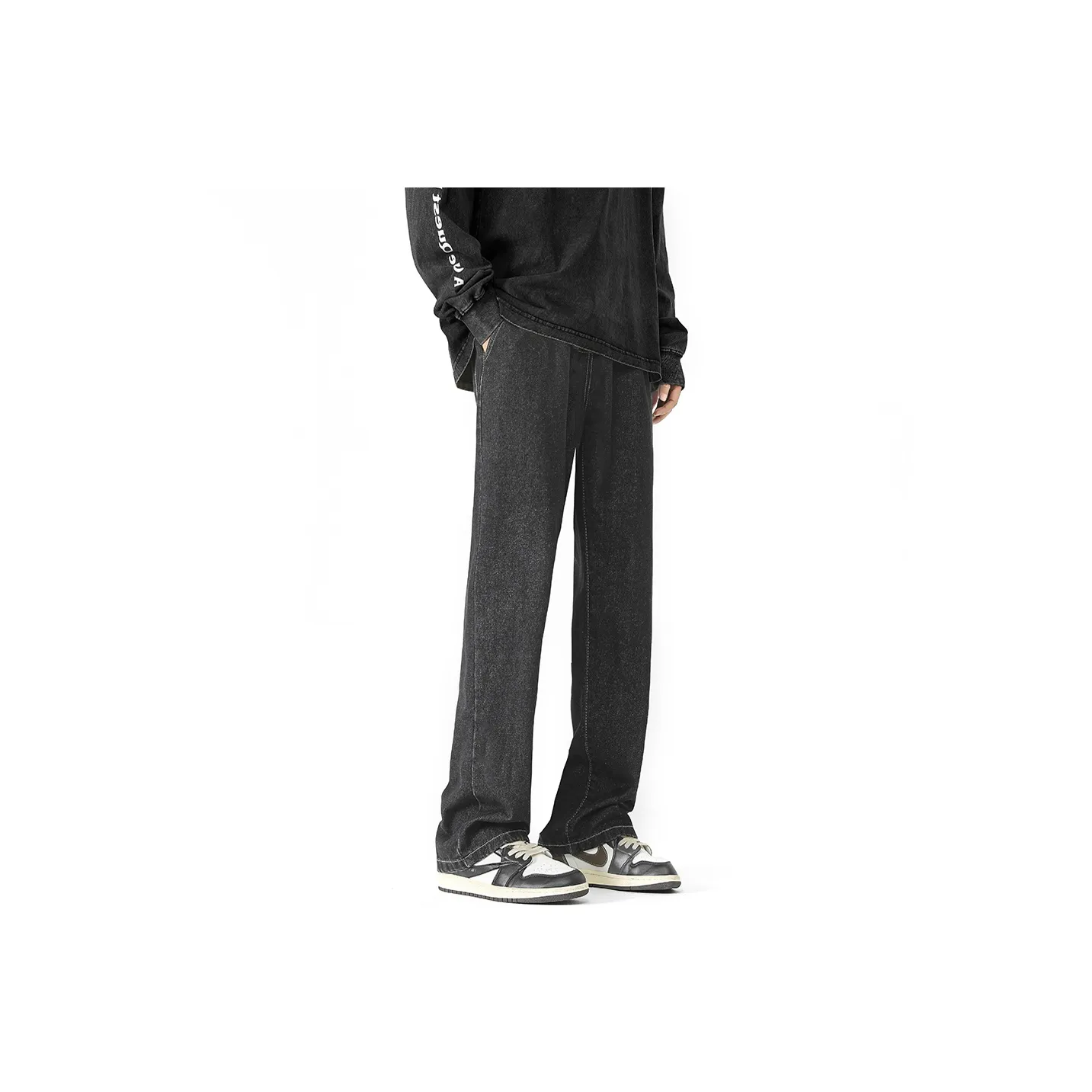 CENPIN Autumn And Winter Season Washable Fleece Lined Jeans Unisex