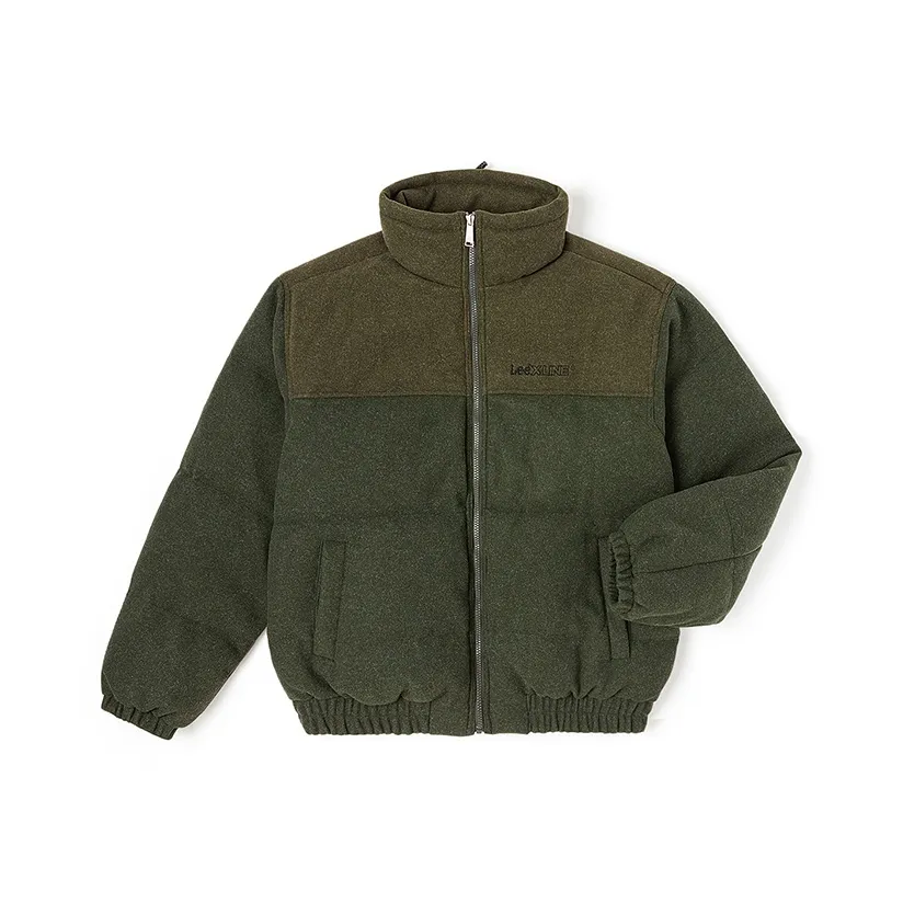 Мужская пуховая куртка Lee co-branded модель FW24 оливково-зеленый