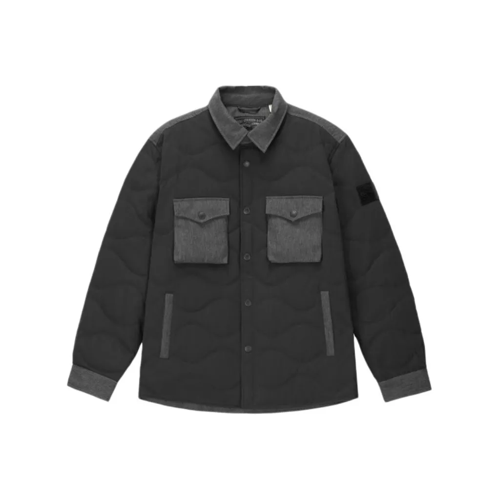 Levi's Пуховик Мужской Синий Черный Многоцветный