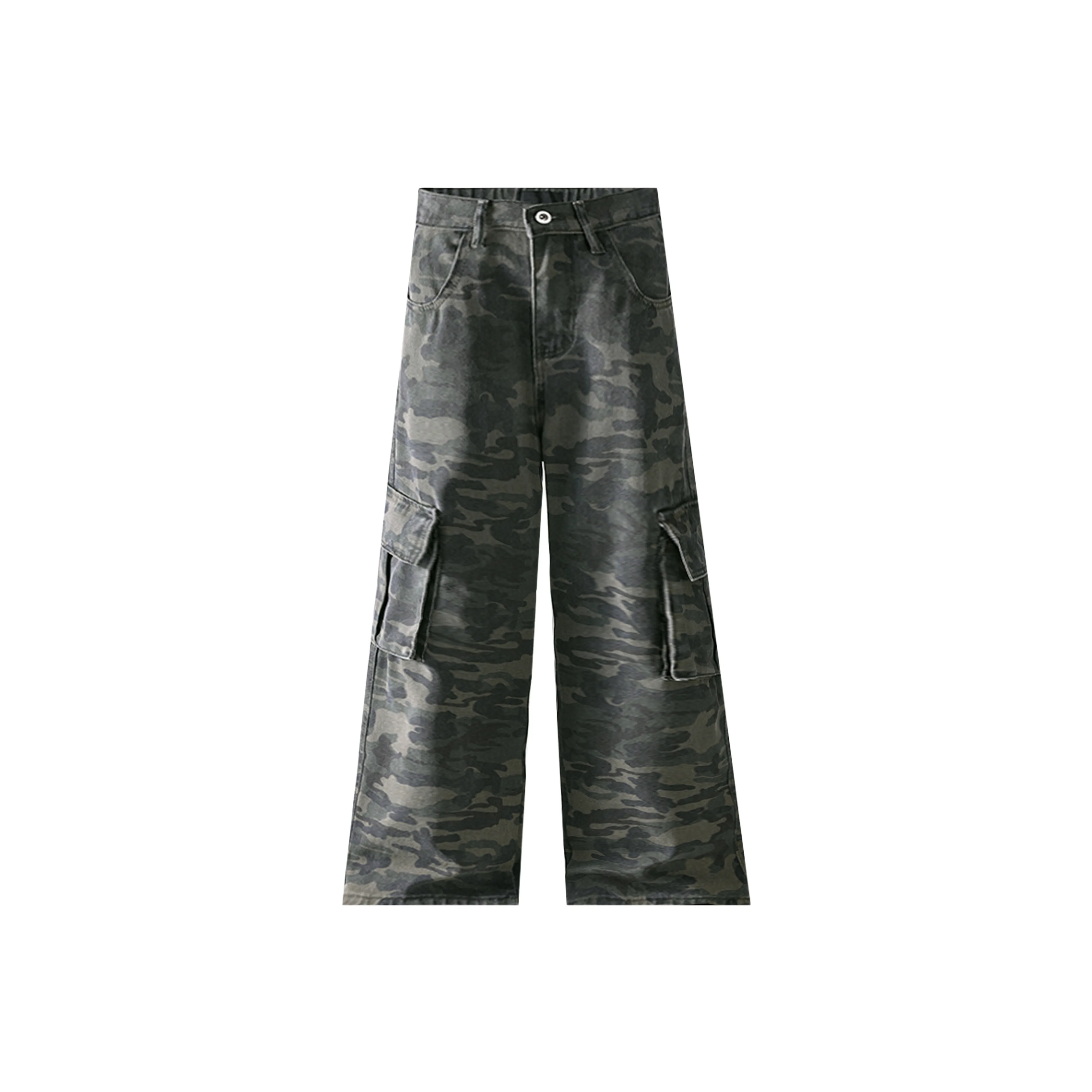 Menglaini Jeans Unisex Camouflage