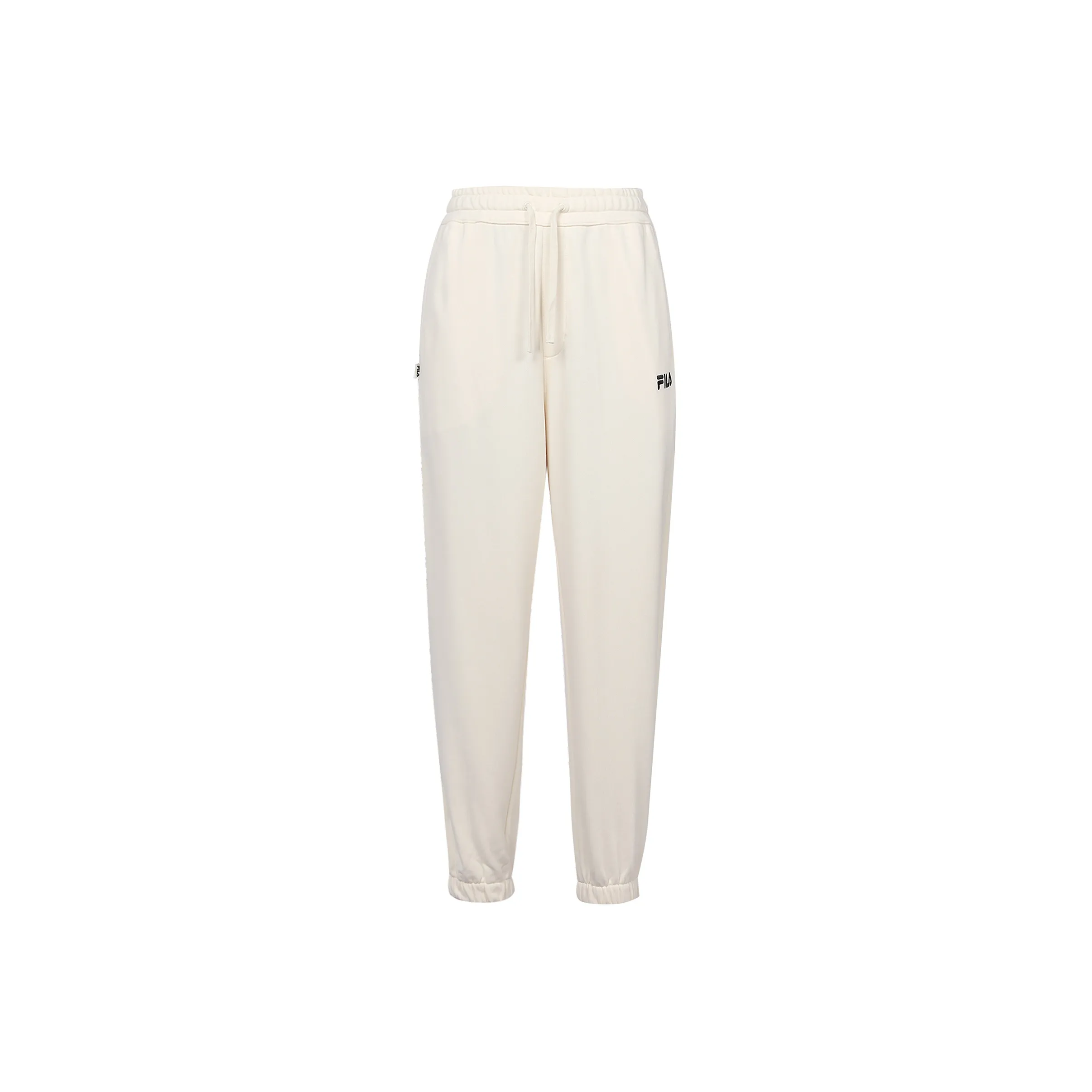 FILA Valentine's Day Collection Knitted Sweatpants Men's Milk Salt White