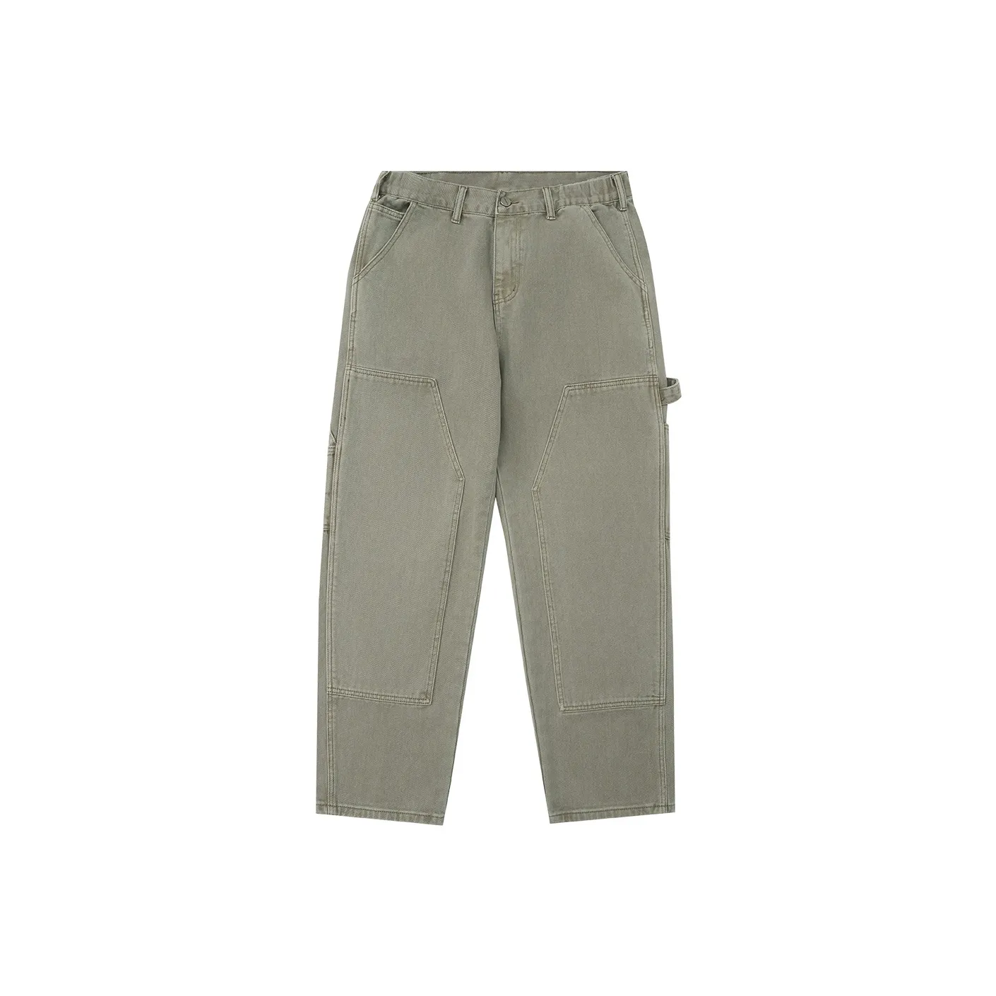 LUJIAMEN Jeans Unisex Light Beige Gray
