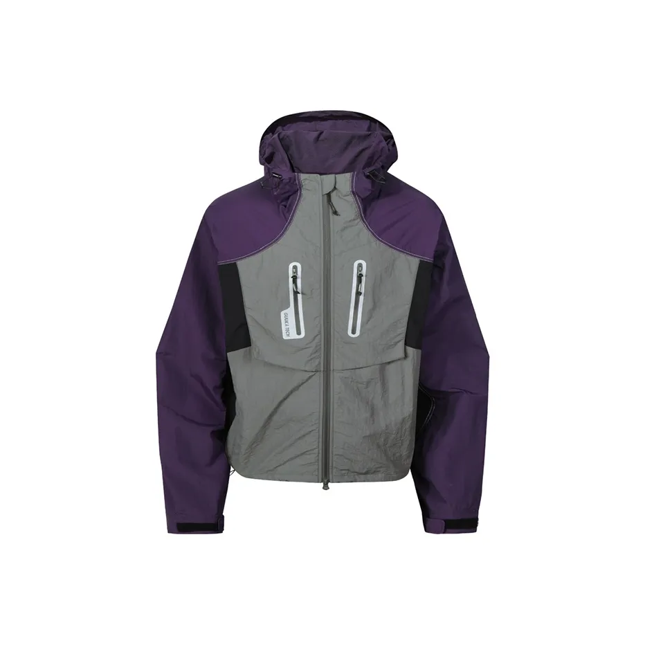 GUUKA TECH Trench Coats Men Purple