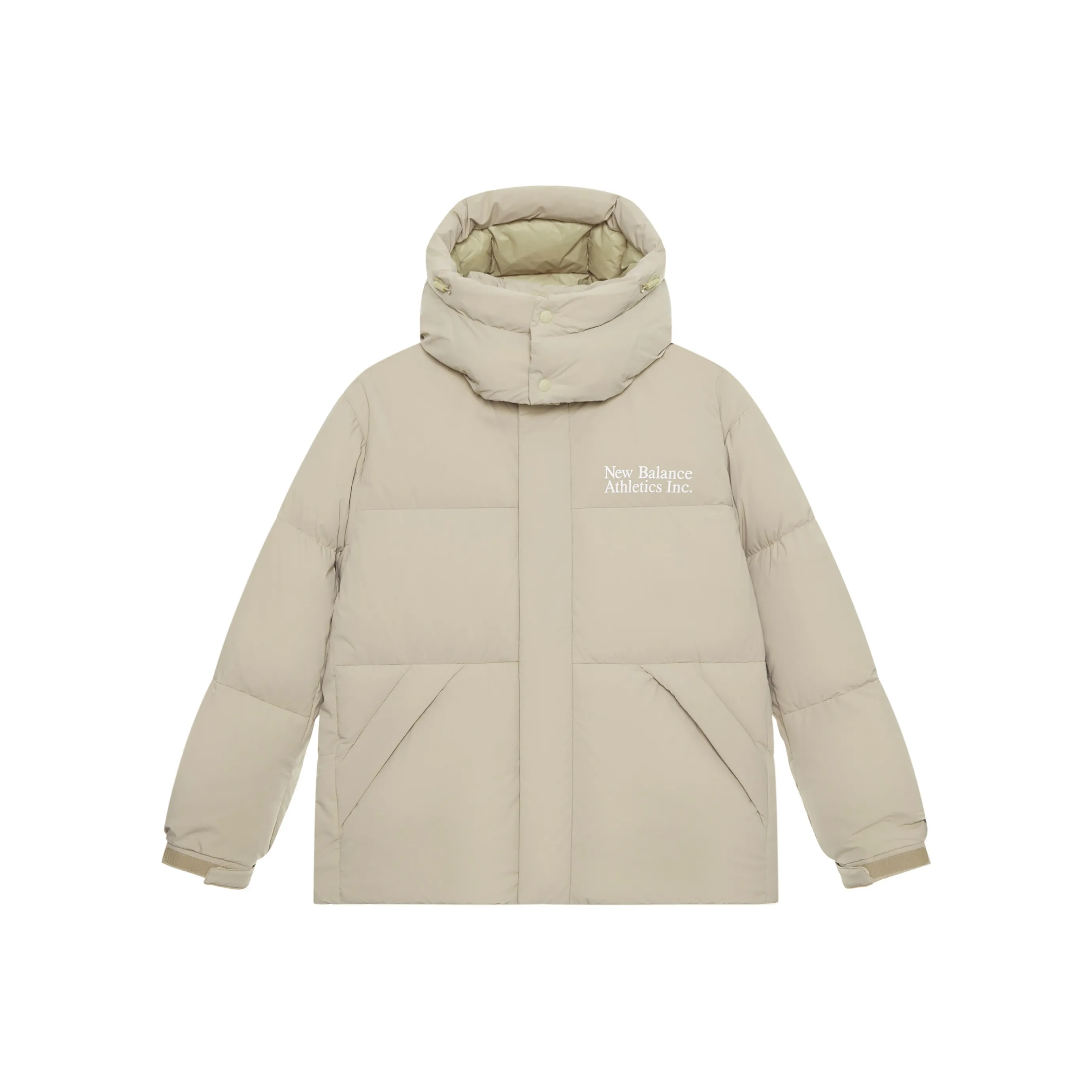 New Balance совместная серия Vintage Sports Большой карман Дизайн Утиный пух Куртка Унисекс Темный хаки