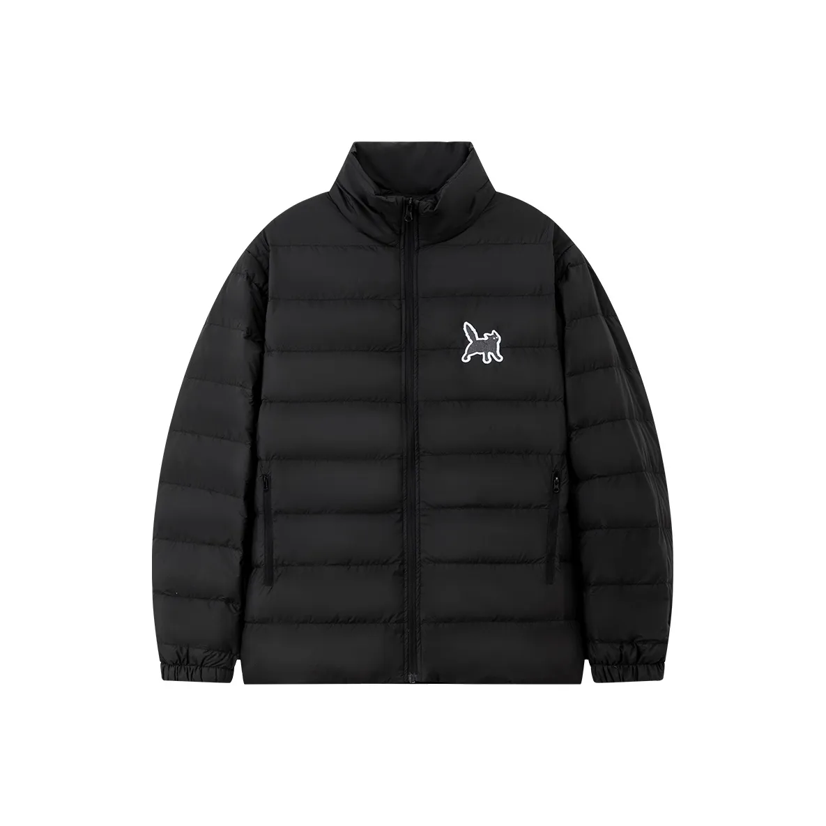 Suamoment Зимний Белый Пуховик Повседневный Куртка Унисекс