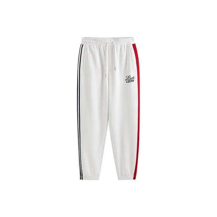 PEACEBIRD MEN Вязаные тренировочные штаны унисекс белые