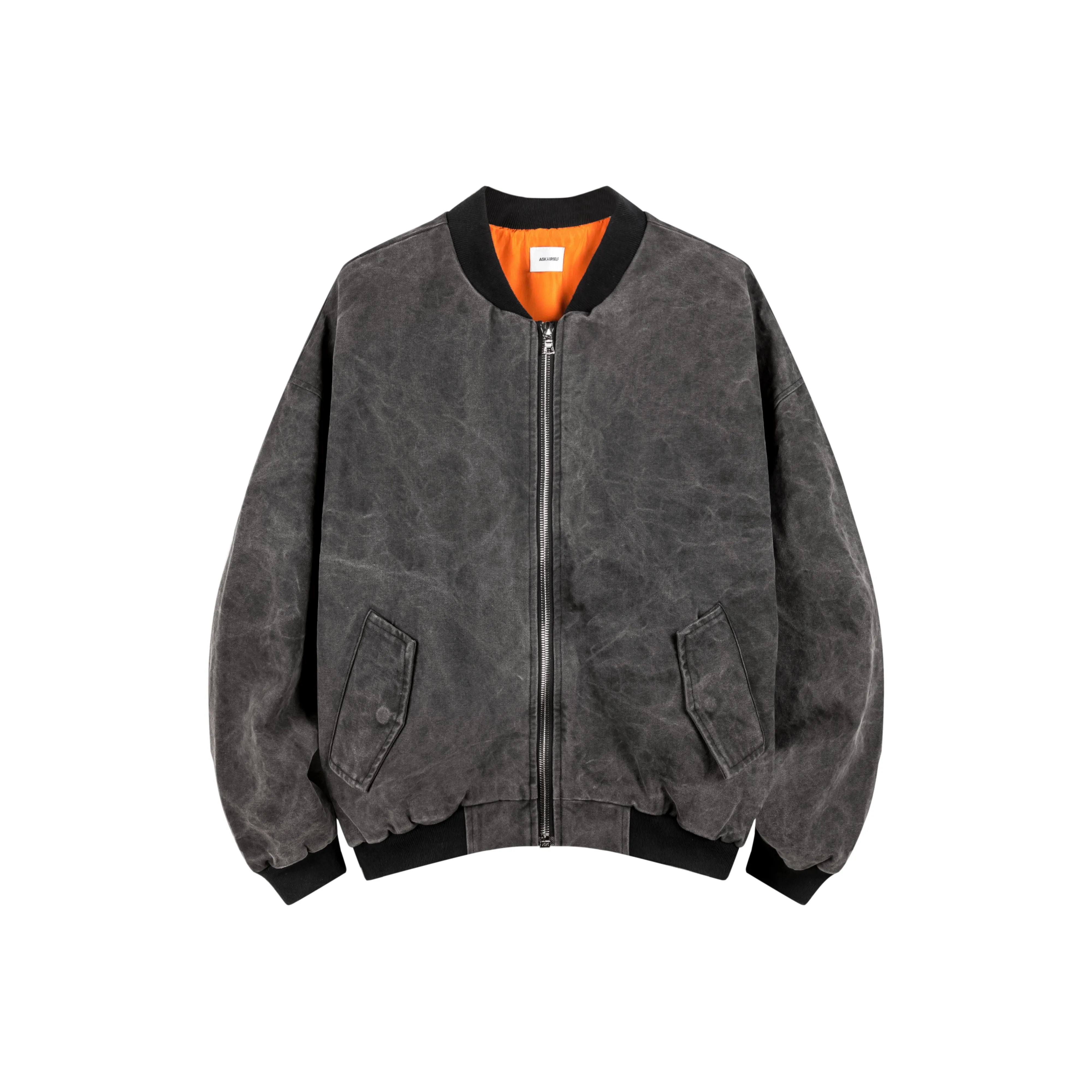Askyurself MA 1 Jacket Unisex Washed Black