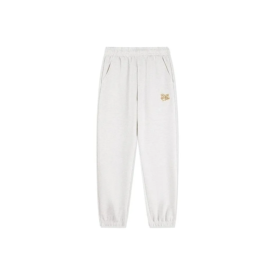 QIAODAN Knitted Sweatpants Men's White Heather Gray