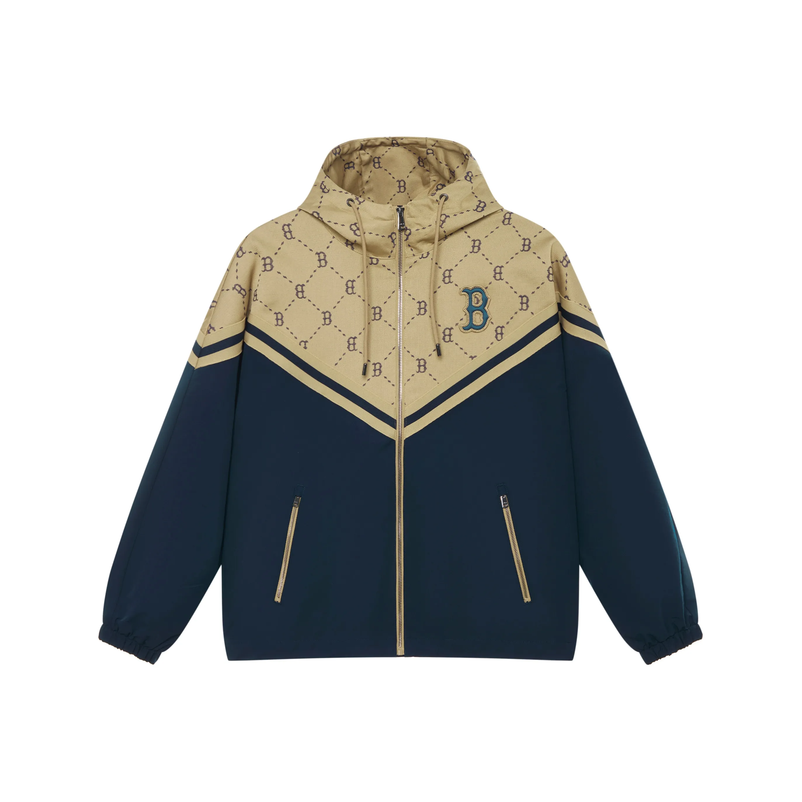MLB MONOGRAM Collection Boston Red Sox FW24 Windproof Jacket Unisex Light Beige