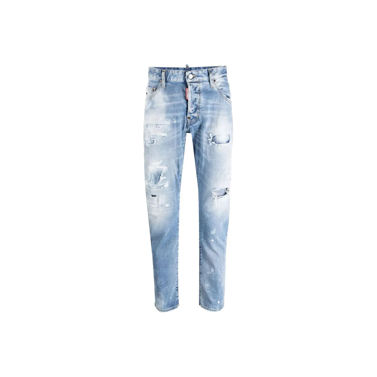 DSQUARED 2 Distressed Straight Leg Jeans