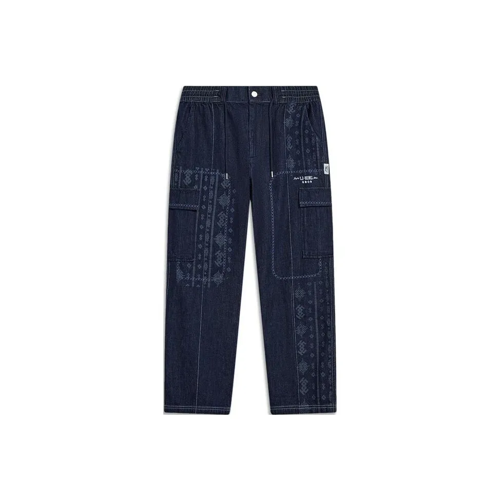 LiNing Sports Life Collection Jeans Men's Denim Blue
