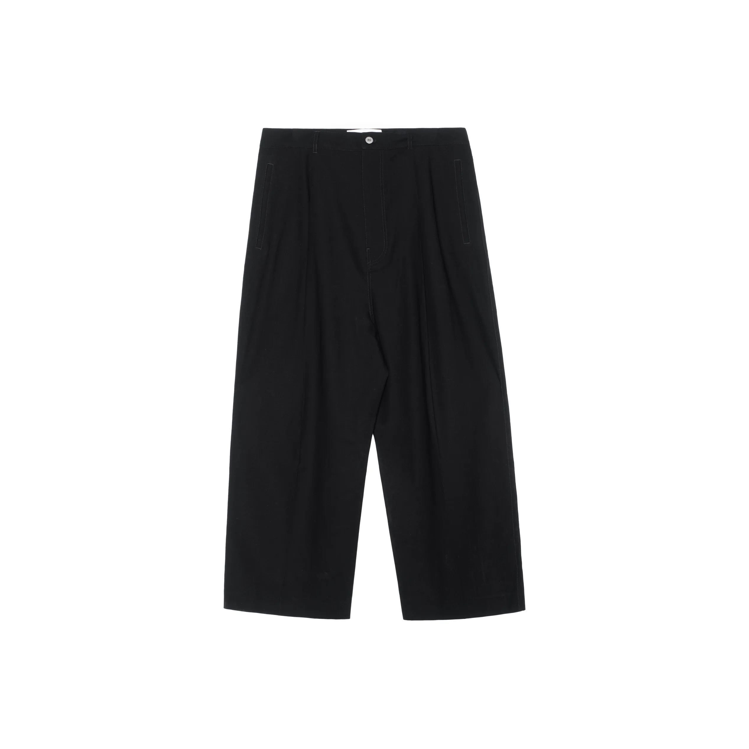 LOEWE Single Pleat Loose Fit Wide Leg Wool Trousers