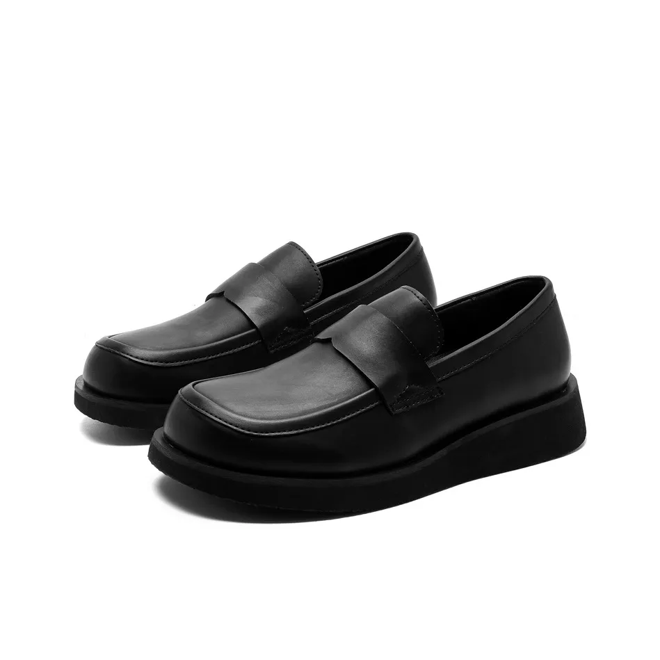 WEISHIBANGWEI Лоферы Средний каблук Мужской Черный