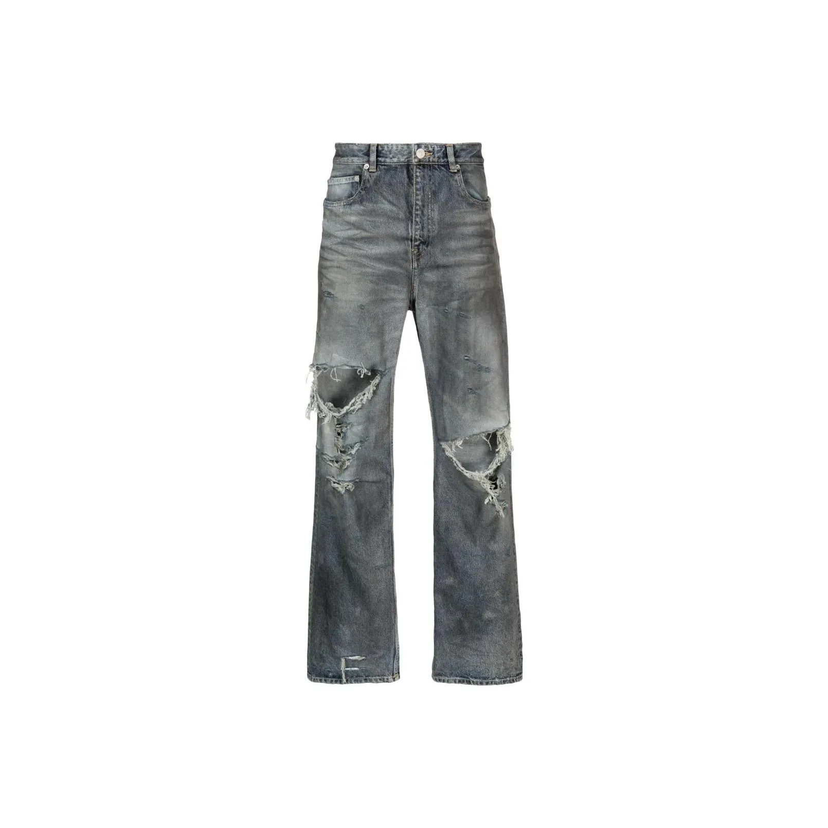 Balenciaga Jeans Loose Fit Style Men's Blue