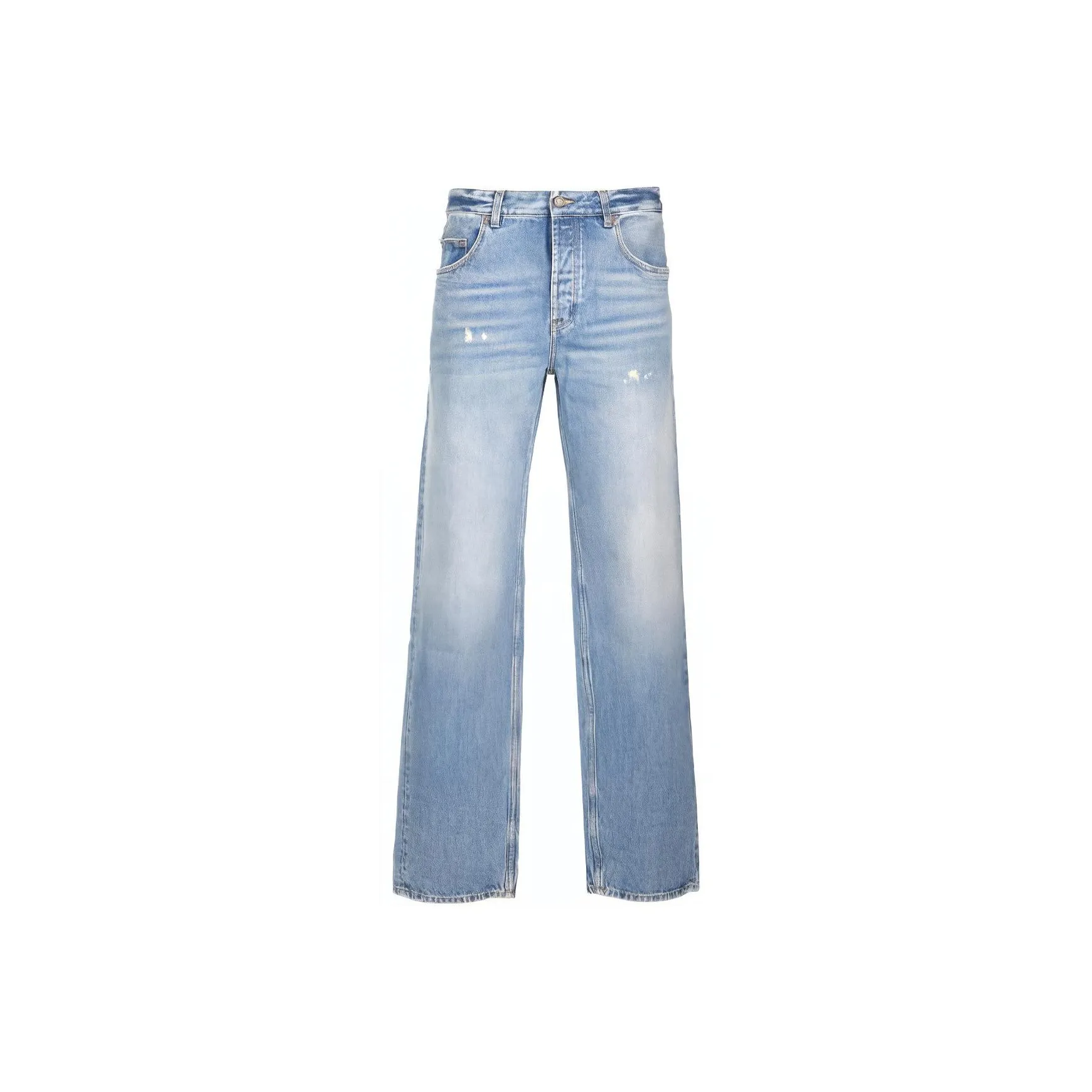 SAINT LAURENT Button Detailed Straight Leg Jeans