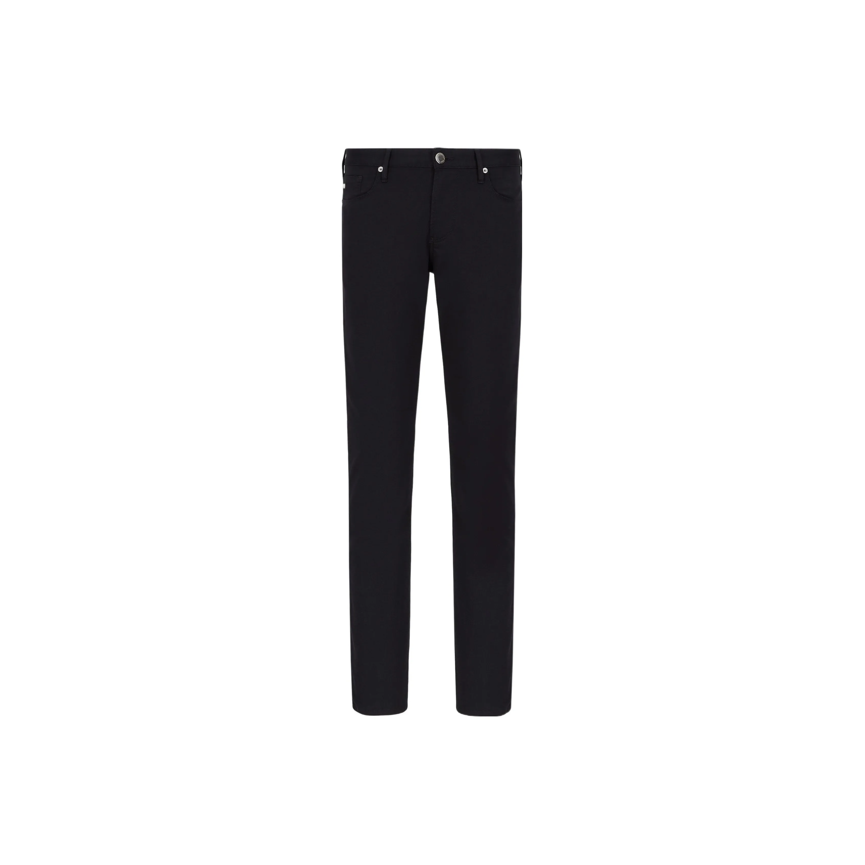 EMPORIO ARMANI Logo Plaque Stretched Denim Jeans