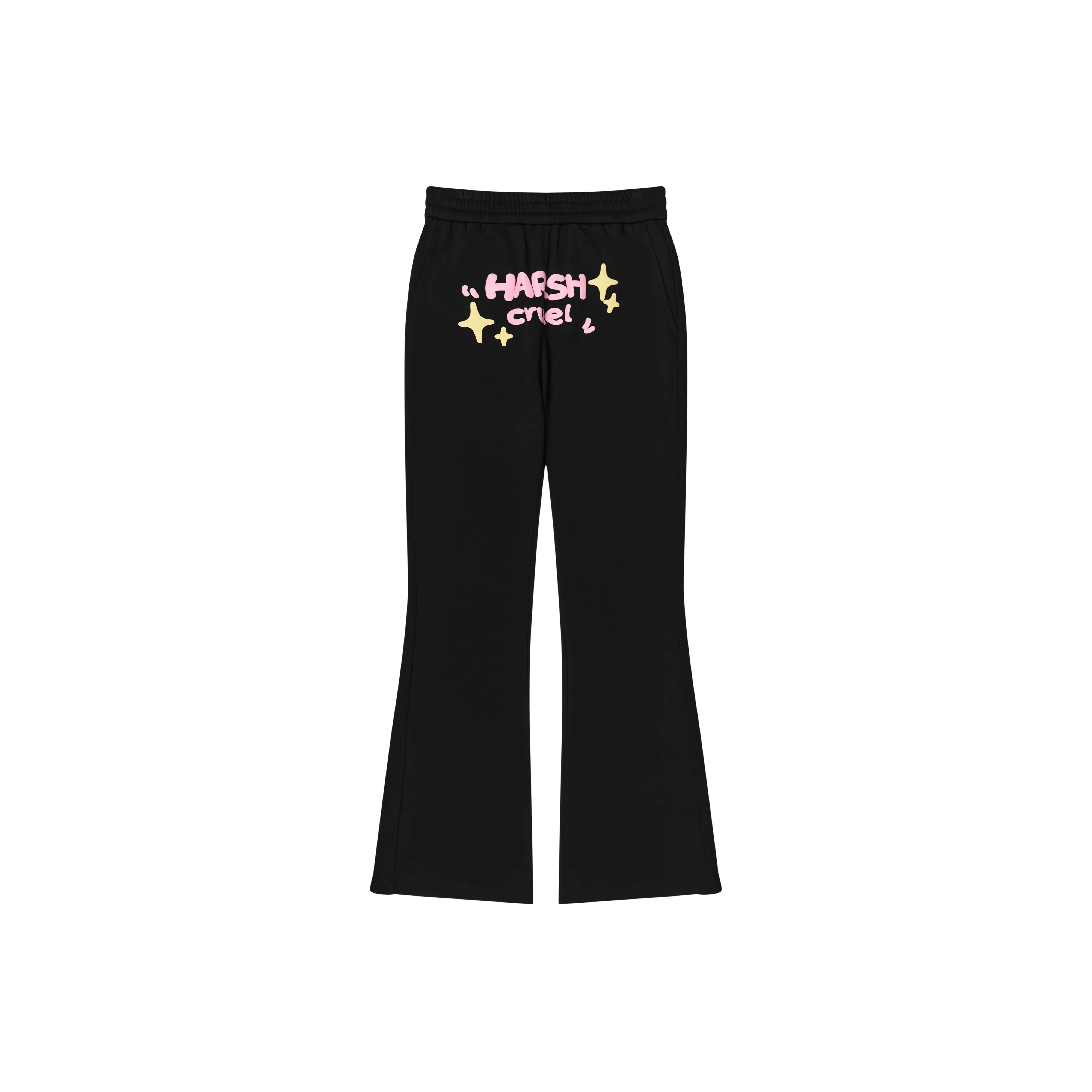 HARSH AND CRUEL Flared Pants Casual Pants Unisex Black