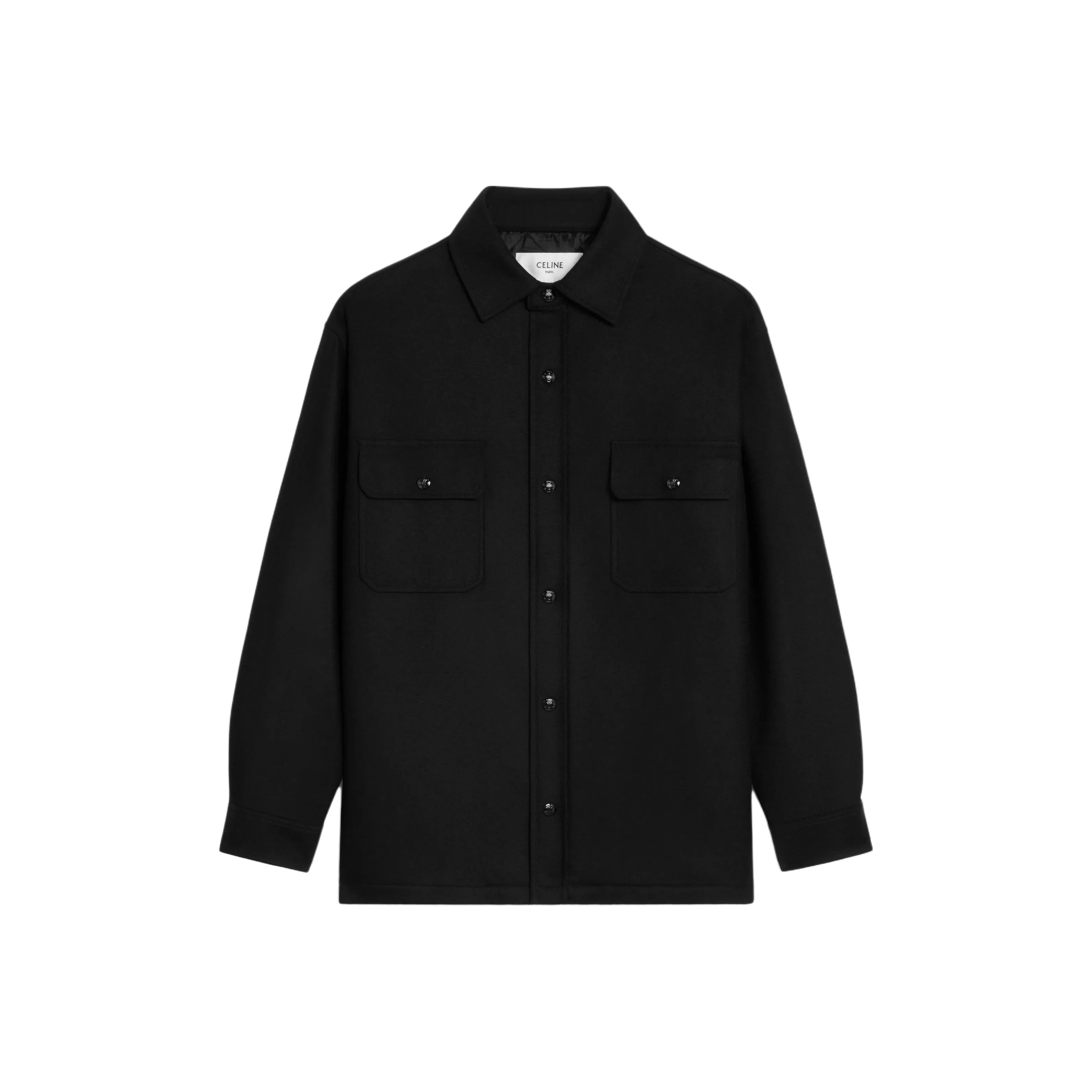CELINE Overshirt In Cashmere Flannel
