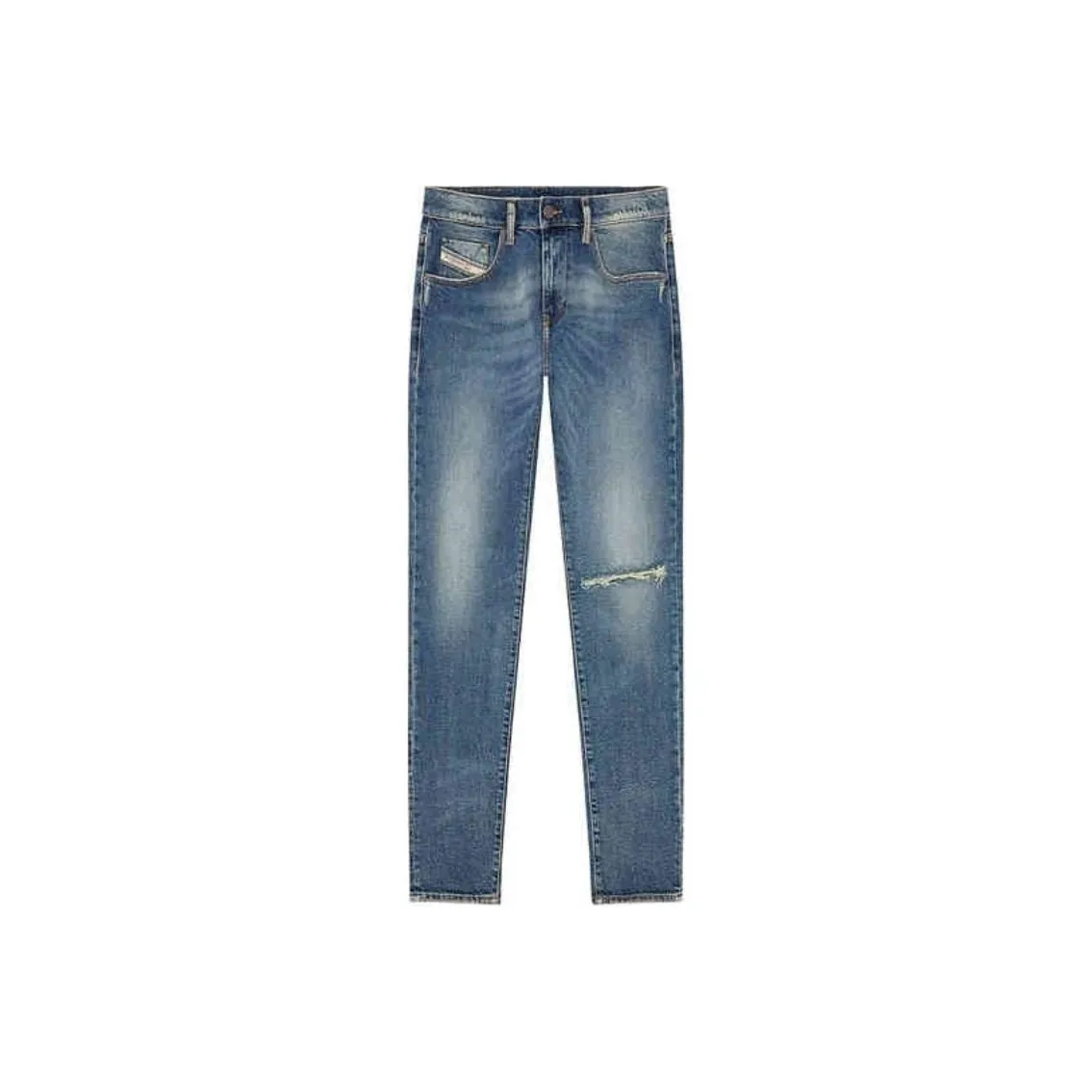 DIESEL Ripped Mid-rise Jeans