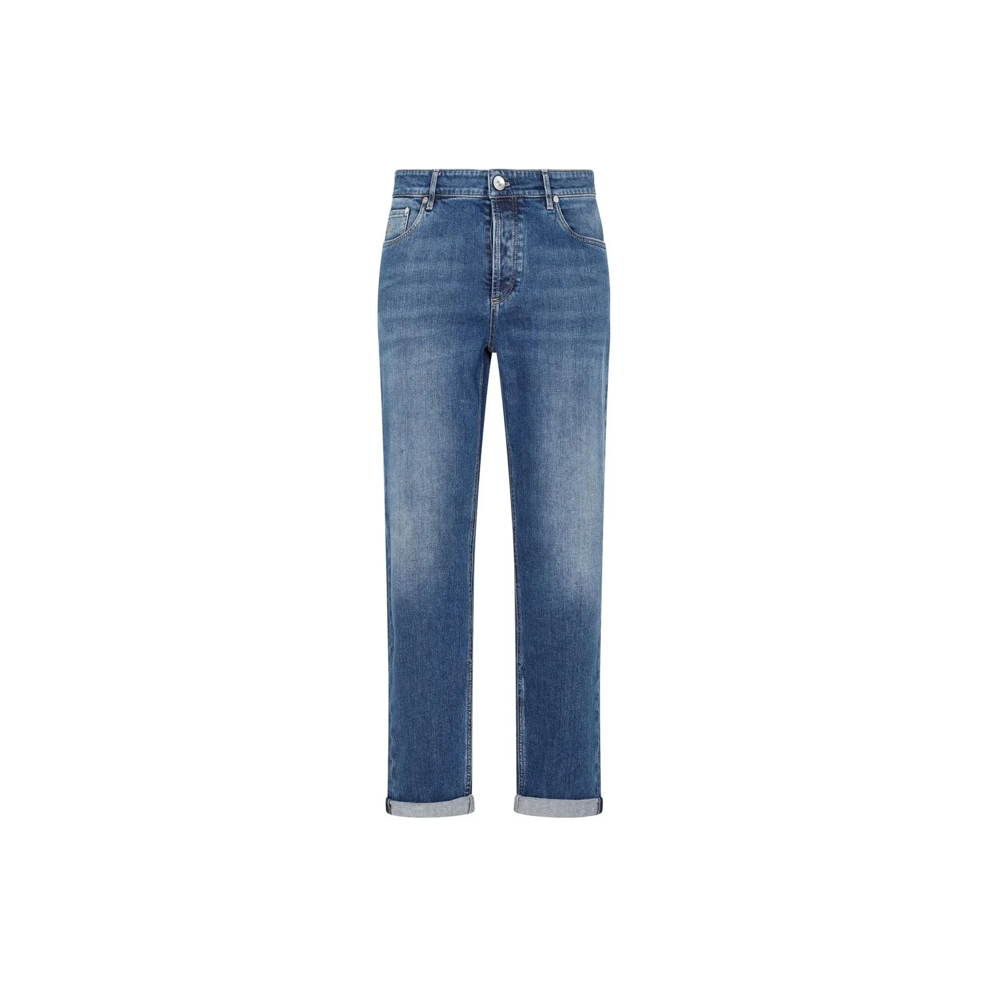 Brunello Cucinelli Mid Rise Straight Leg Jeans