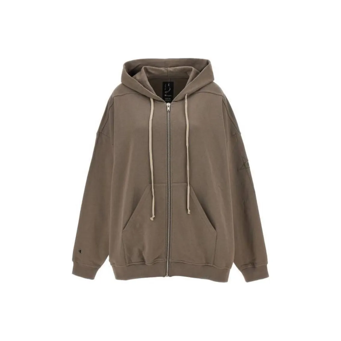 RICK OWENS X Champion Zip Up Drawstring Hoodie