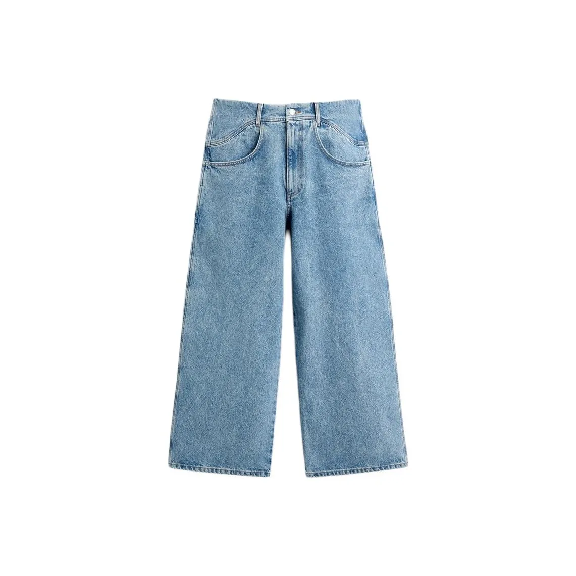 Nanushka X ZARA Nanushka Collaboration Jeans Men Light Blue