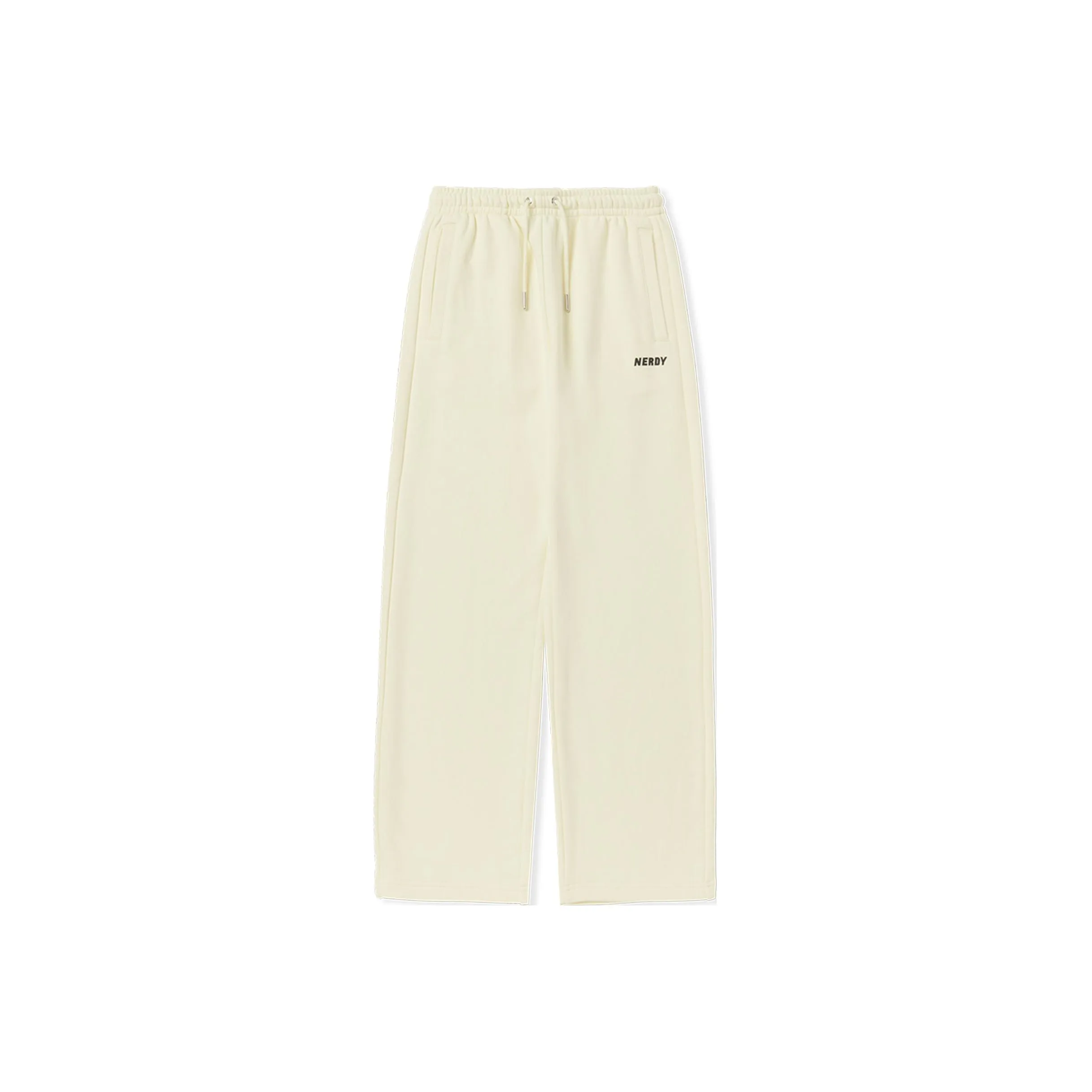 Nerdy Knitted Sweatpants Unisex Light Yellow