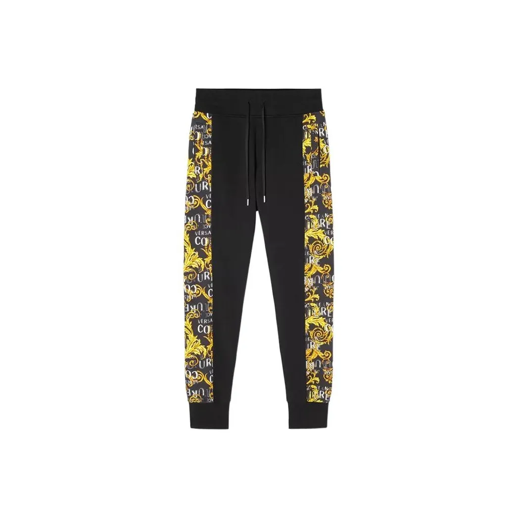 VERSACE JEANS COUTURE Knitted Sweatpants Men's Black