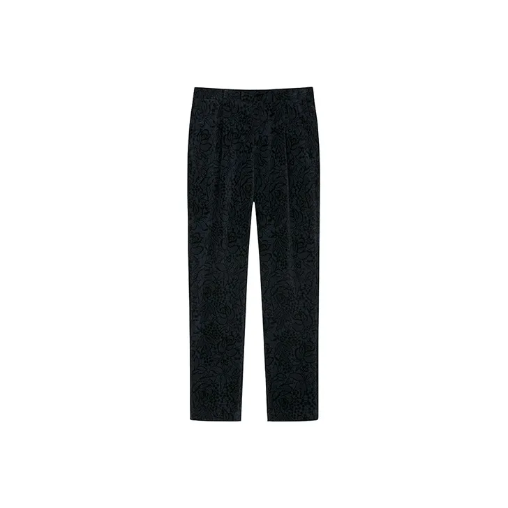 DAVID NAMAN Straight Casual Pants Men's Navy Blue