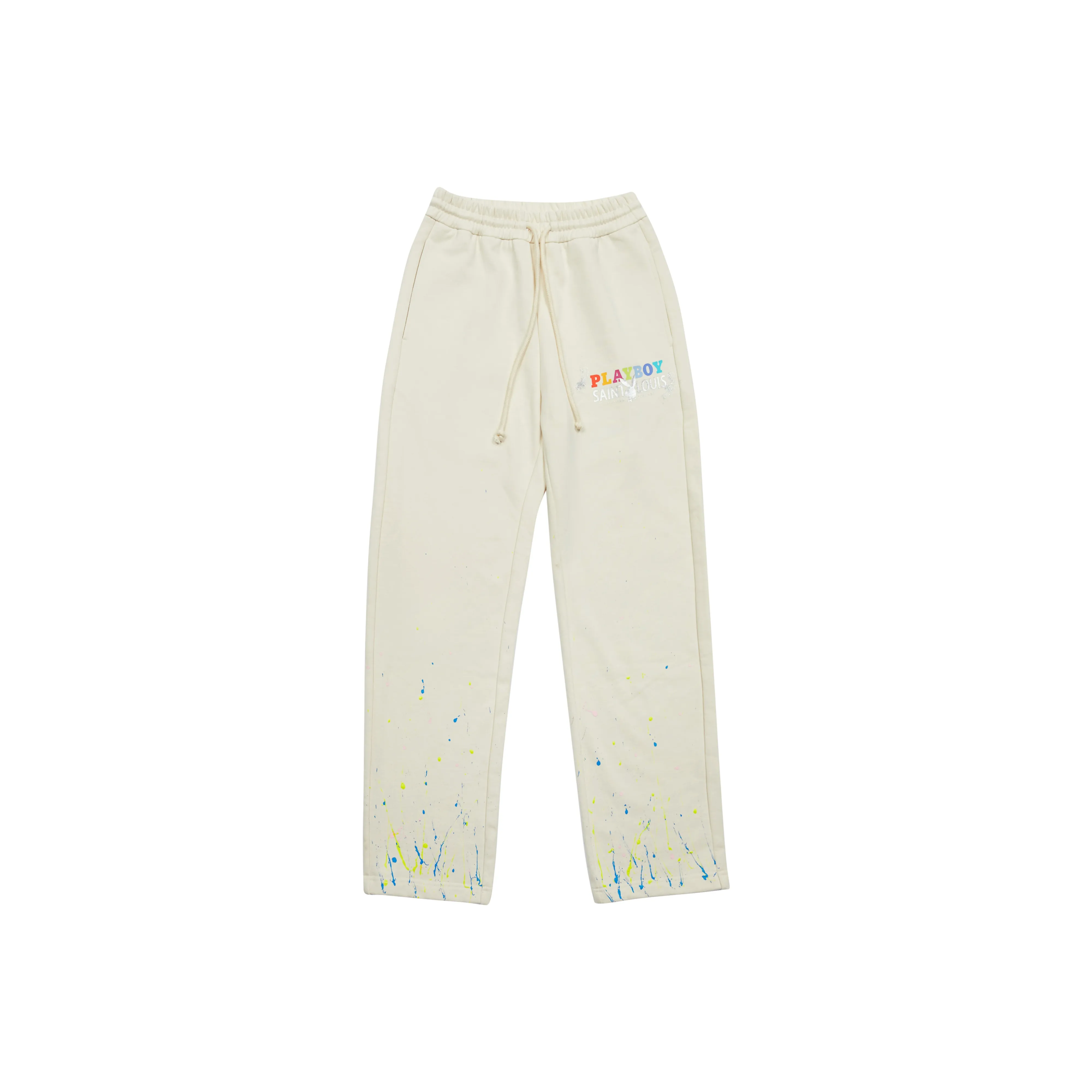 Playboy X SSSAINT LOUIS SSSAINT LOUIS X Playboy Co branded Series Knitted Sweatpants Unisex White